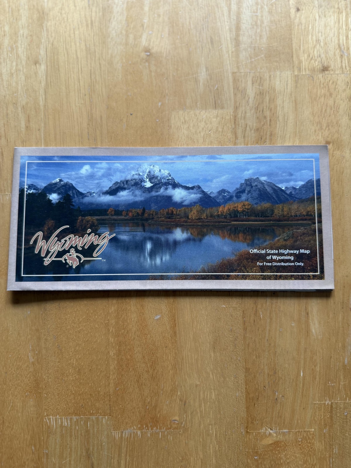 Wyoming Official State Highway Road Map Travel Guide Folded Brochure USA