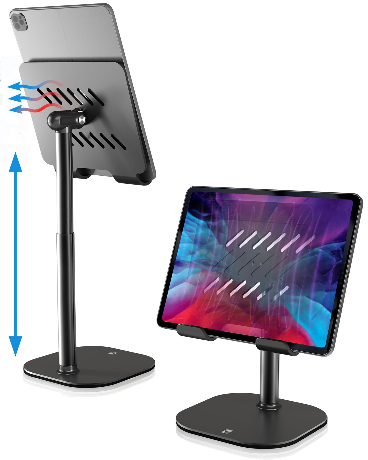 COOPER TabHolder, 7-10" Height Adjustable Tablet Stand, A - Night Black