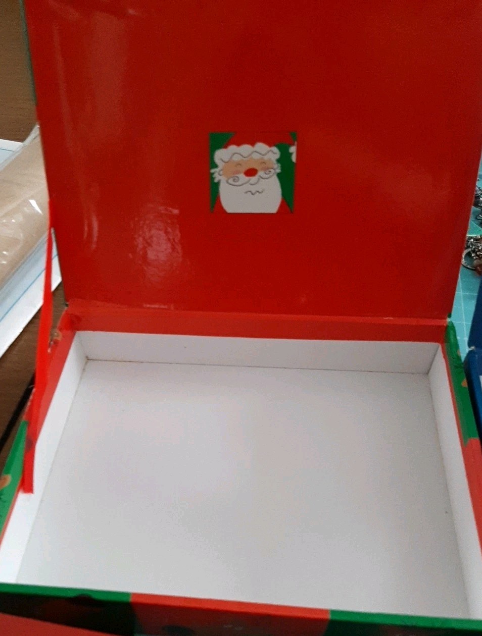 Empty Card-Board Boxes, held Christmas Cards, Magnet Corner Closures c.2000s