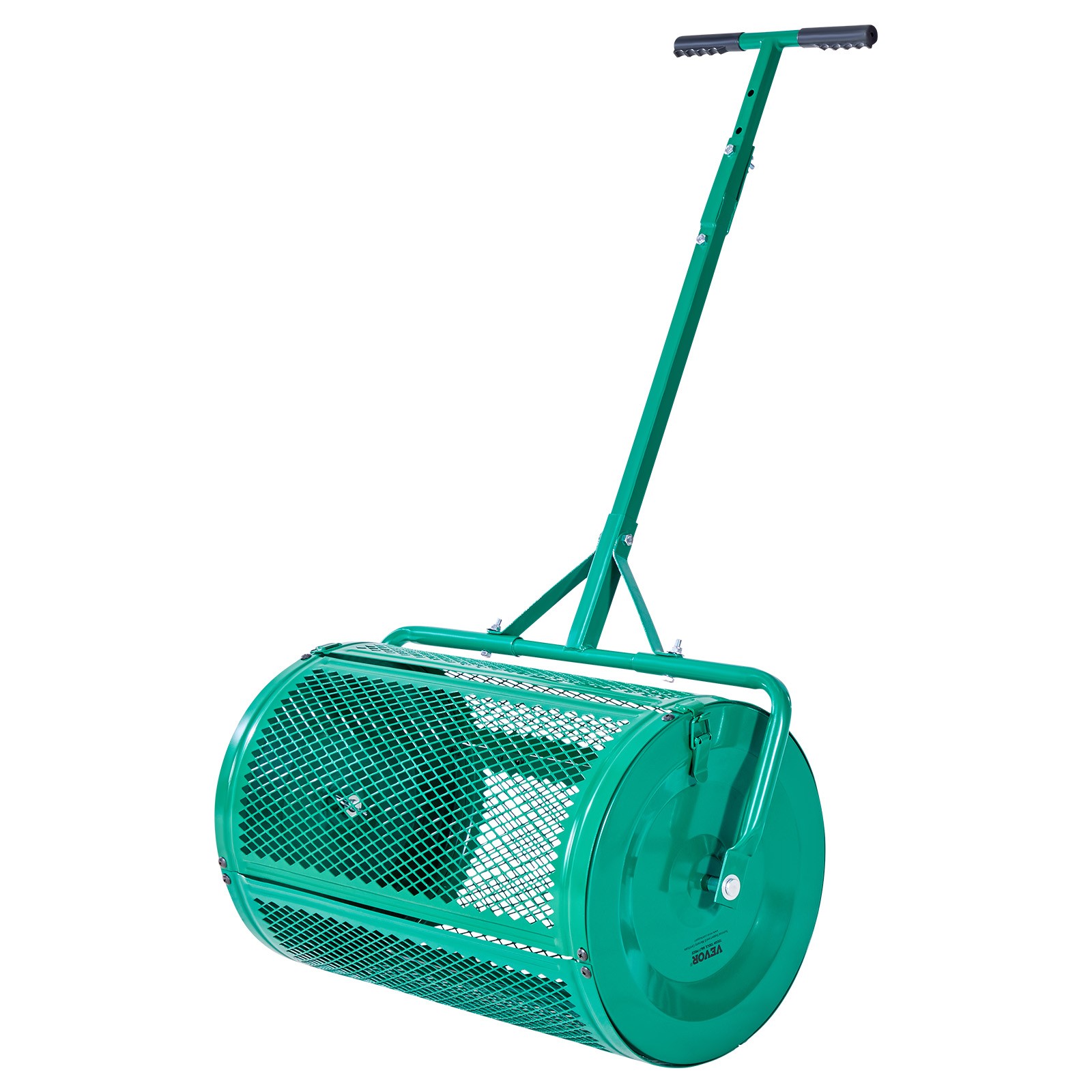 VEVOR Compost Spreader 24 in Peat Moss Spreader Roller Push/Tow Handle for Yard