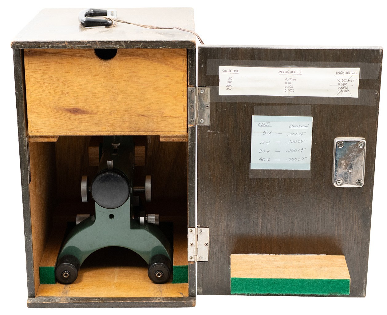 Unitron RM2-1192 Rollscope Roll Scope Metallurgical Microscope w/ wooden case