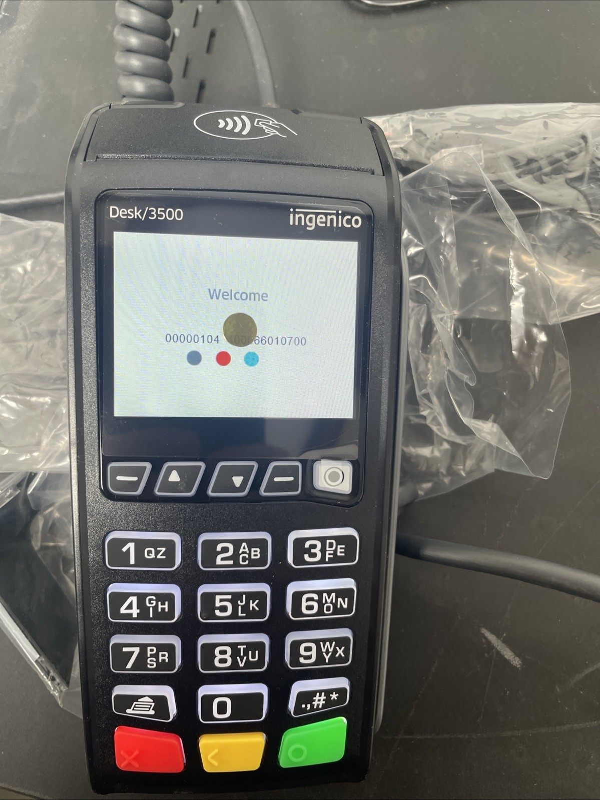 Ingenico Desk 3500 Credit Card Terminal Read Description -