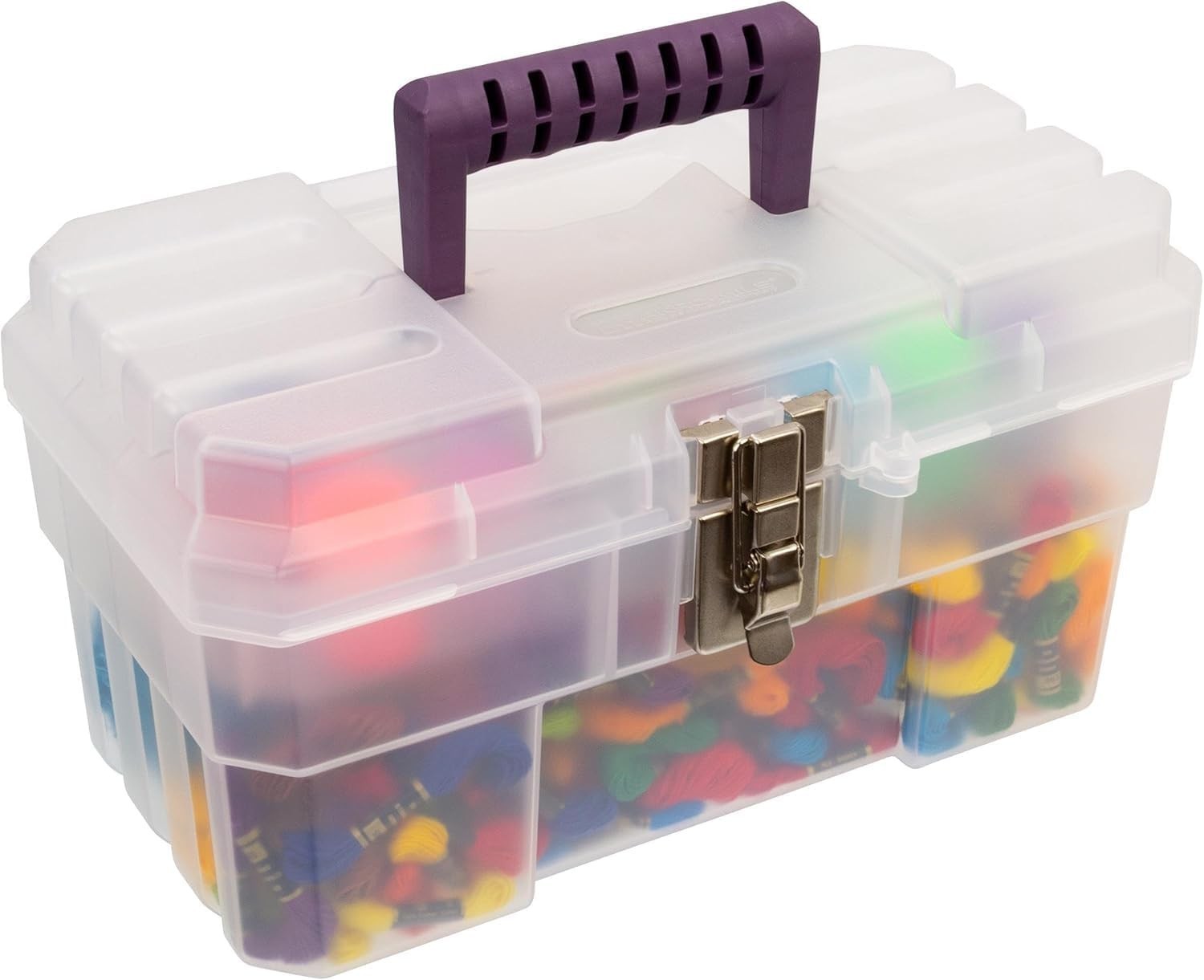 14-Inch Plastic Art Supply Craft/Medical Storage Toolbox W/