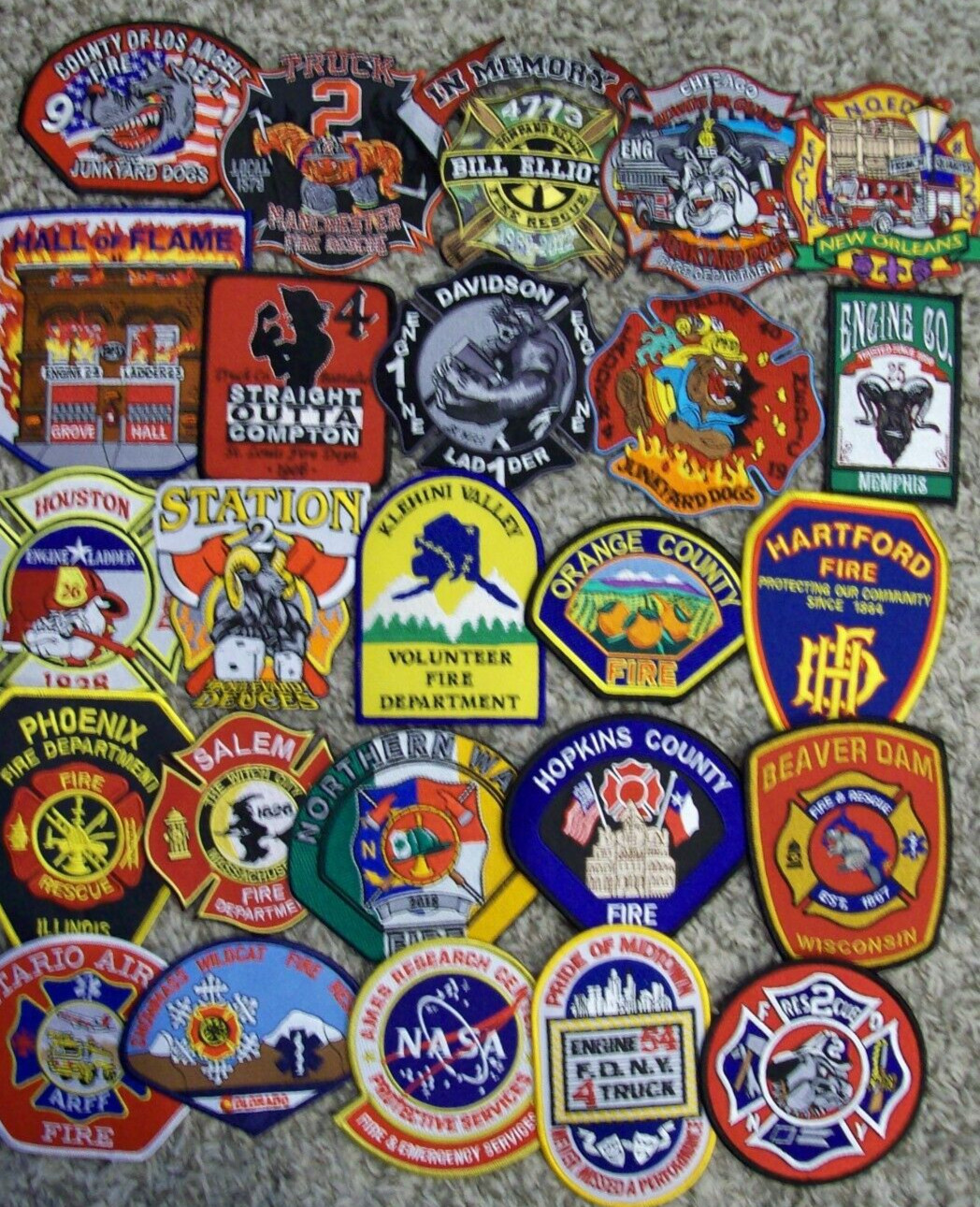 *NEW*  *CLEARANCE*  25 Total Various Fire Patches  Set # 13 NO DUPLICATES IN SET