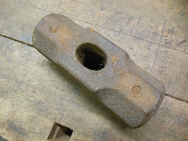 Vintage warwood 8lb sledge hammer head double face old blacksmith tool