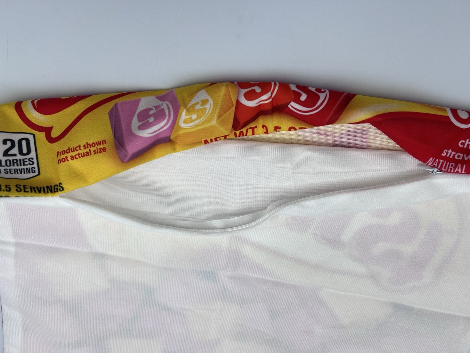 Starburst Candy Throw Pillowcase 17x17 Soft Zip Close