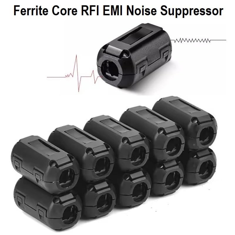 Clip-on Noise Filter, [10pcs 13mm] Anti-interference High-Frequency Ferrite C...