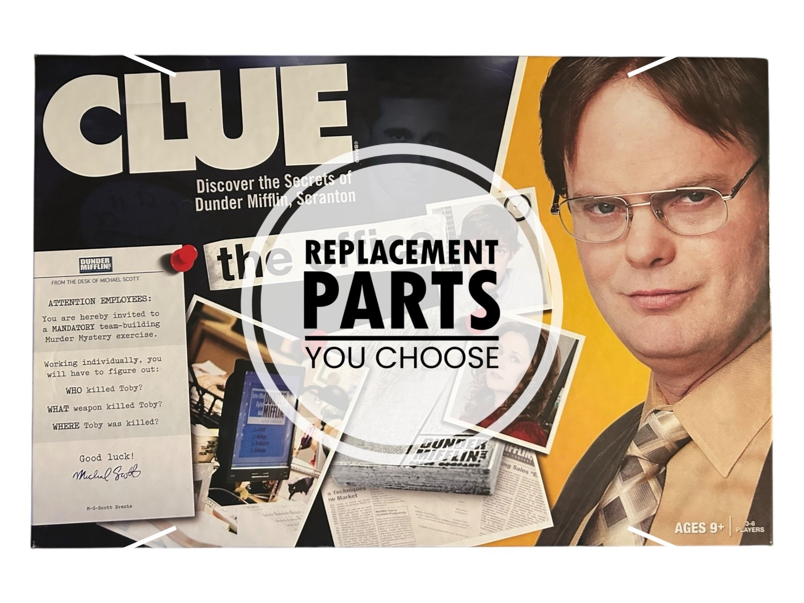 Clue The Office Board Game REPLACEMENT PARTS PIECES YOU CHOOSE