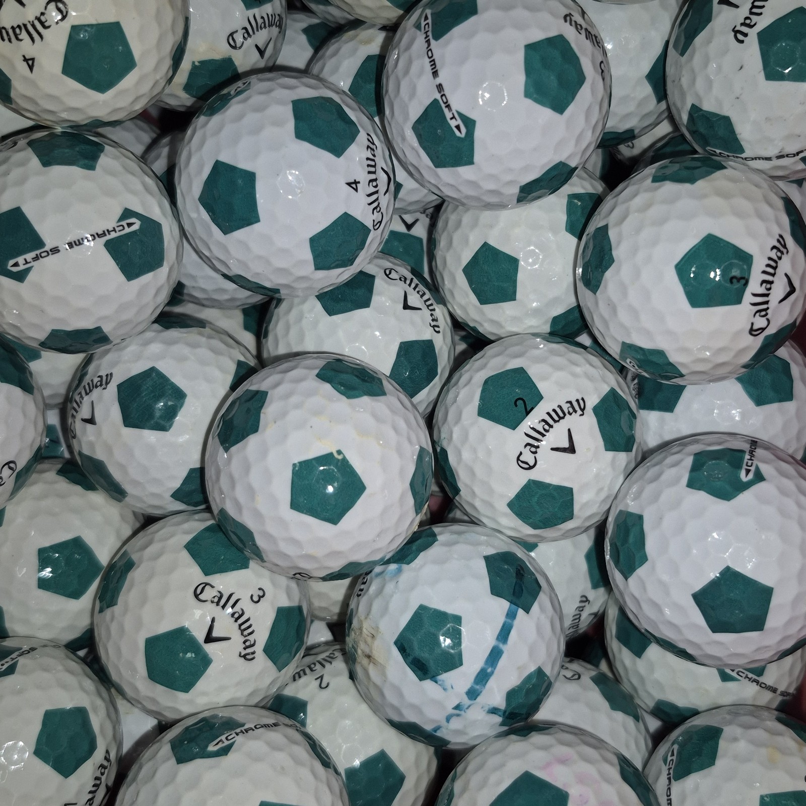 36 Green Callaway Truvis Chrome Soft Mix Used Golf Balls - 3A Value Grade AAA
