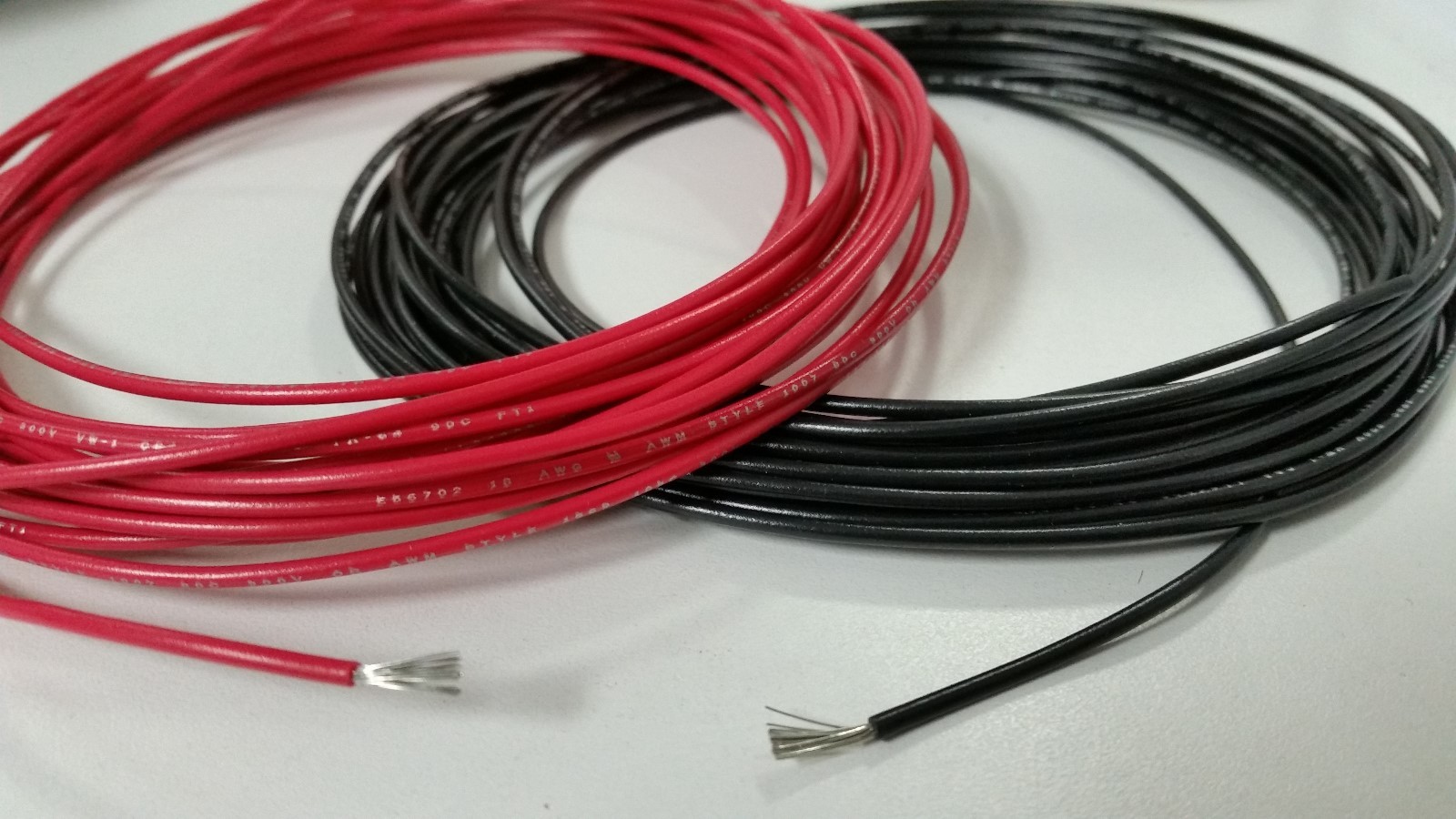 18 GAUGE POWER WIRE RED & BLACK 150 FT EACH PRIMARY AWG STRANDED MARINE GRADE