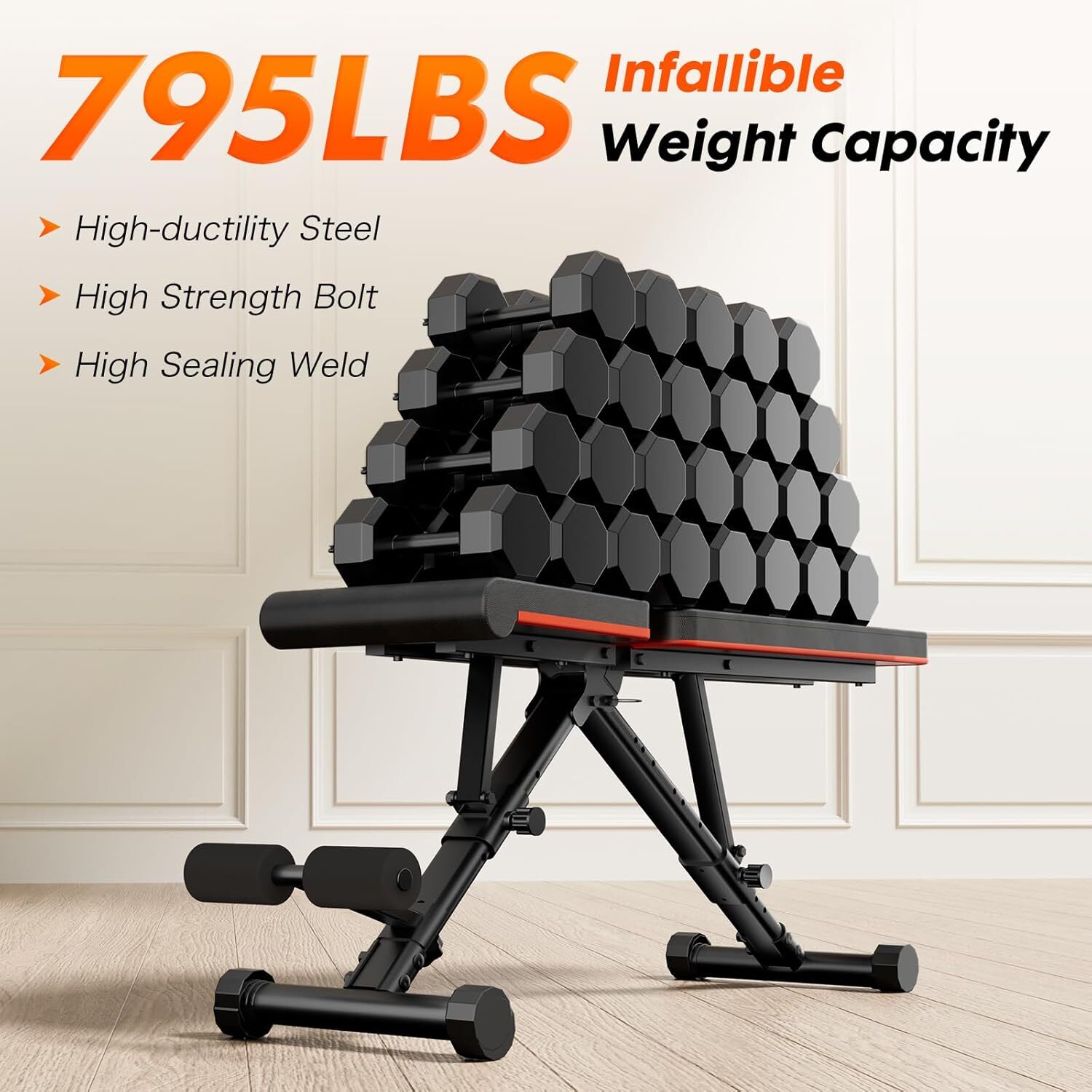Compact and Versatile Folding Exercise Bench Perfect for Home Gyms