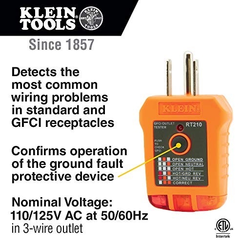 Klein Tools MM320KIT Digital Multimeter Multimeter and Receptacle Tester Kit