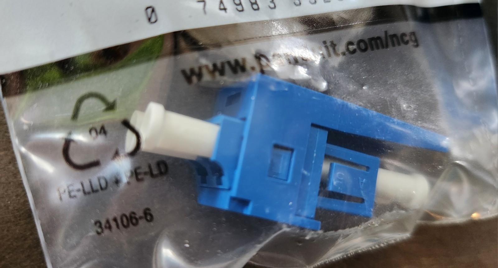 Lot of 10 Panduit CMDJLCZBU Fiber Optic Adapter Module Duplex LC Sr./Jr. SFF New