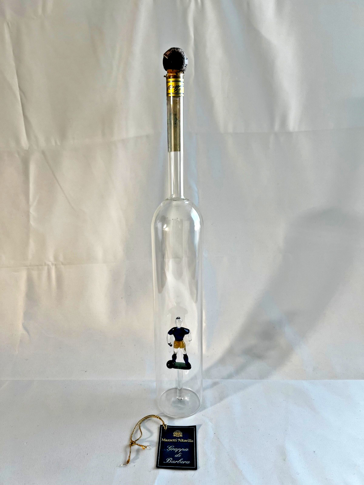Mazzetti d'Altavilla grappa bottle soccer football player Very Rare& Collectable