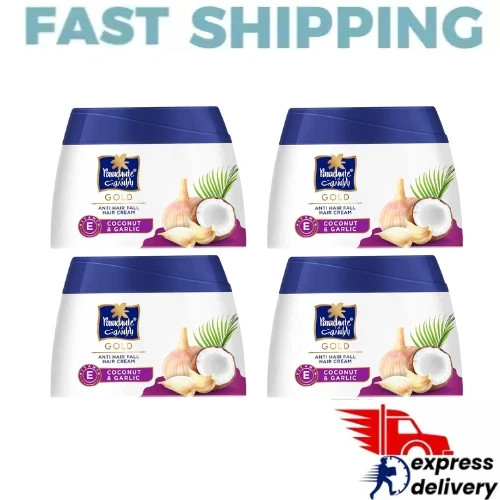⭐FAST SHIPPING⭐ 4X Parachute Gold Coconut Hair Cream Coconut And Garlic 140 ml