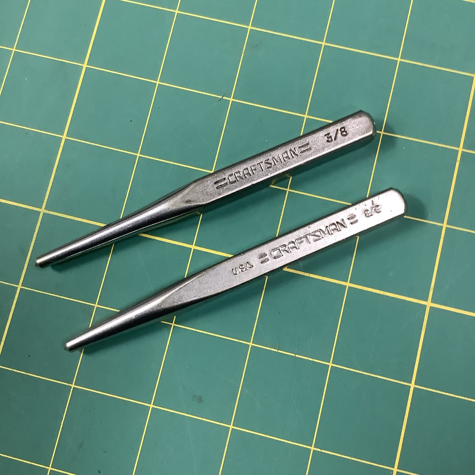 2 Vintage Craftsman Center Punches 42861 WF 3/8” USA