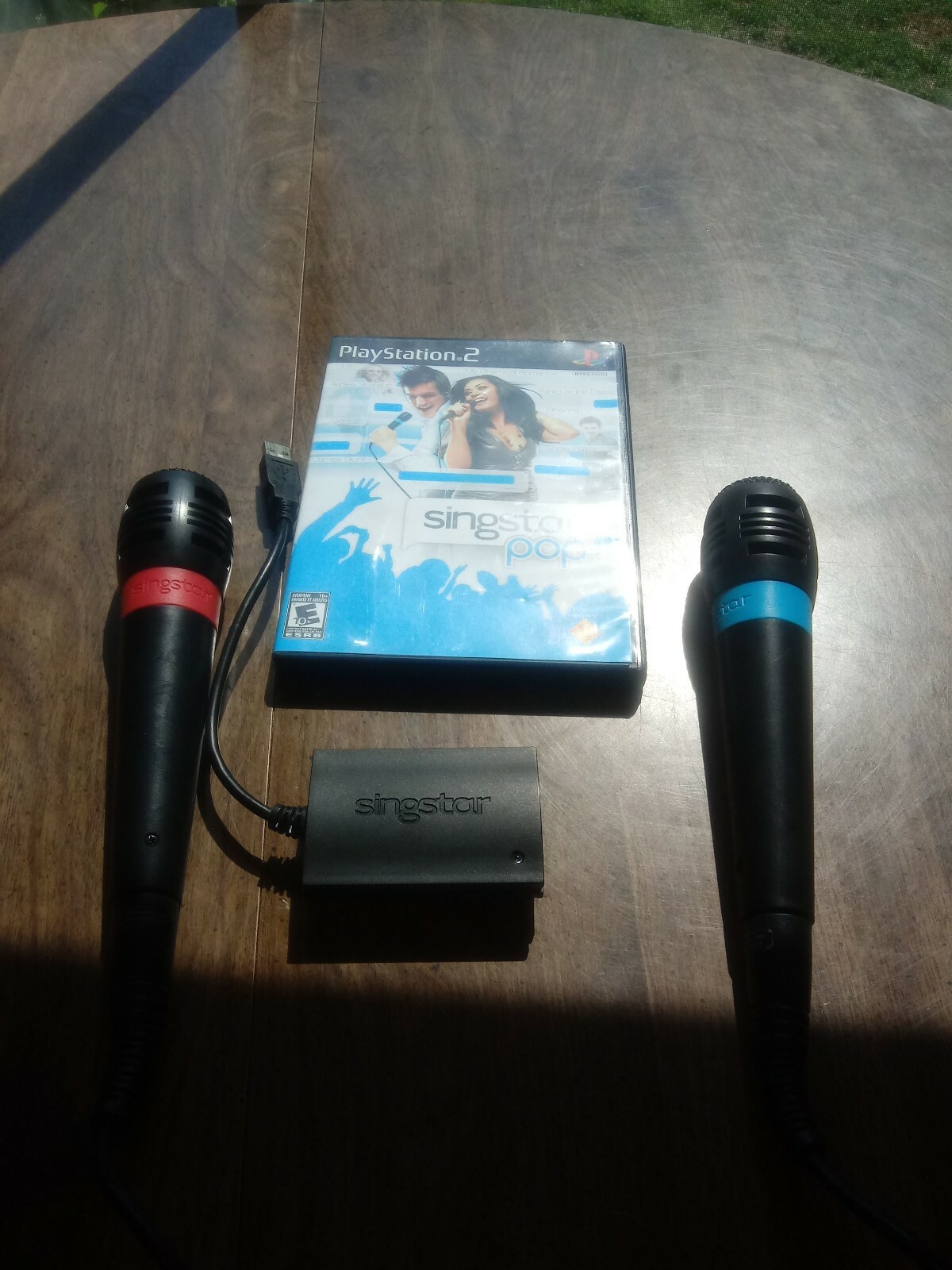 PLAYSTATION 2 PS2 SINGSTAR POP 2 MICROPHONES MICS USB CONVERTER BUNDLE