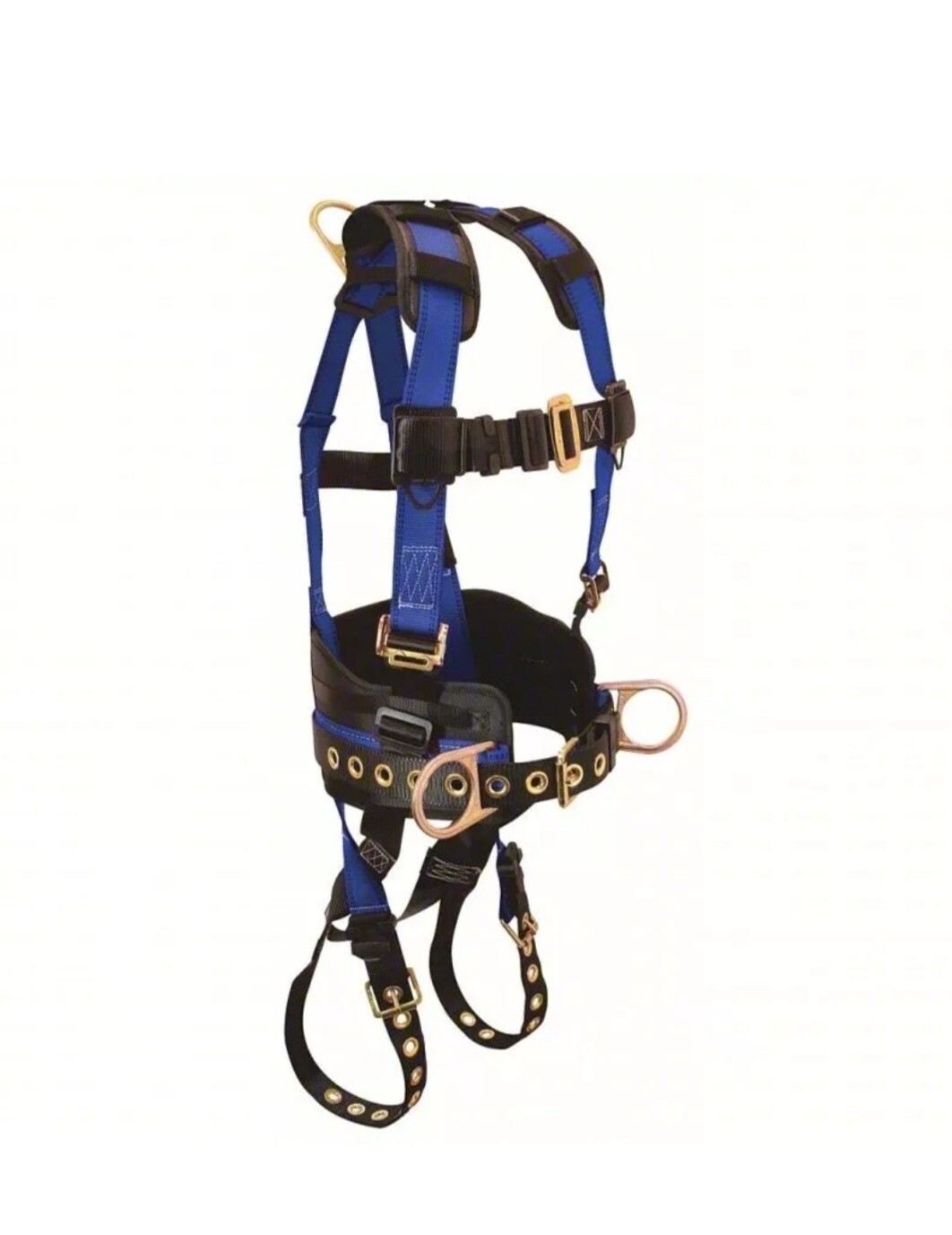 Condor 45J270 Full Body Harness, Vest Style, L/Xl, Polyester, Black/Blue