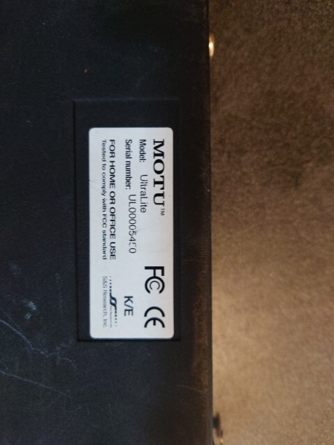 MOTU UltraLite mk1 Recording Interface w/ Power Supply