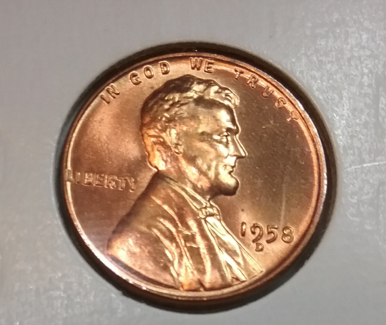 1958 Lincoln Wheat Cent  D - BU - Uncirculated