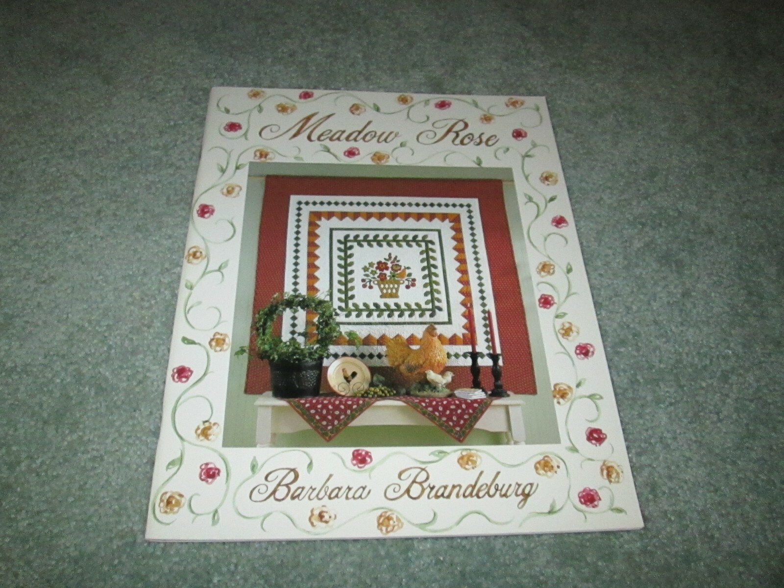 NEW RARE CABBAGE ROSE "MEADOW ROSE" QUILT PATTERNS BOOK 2001