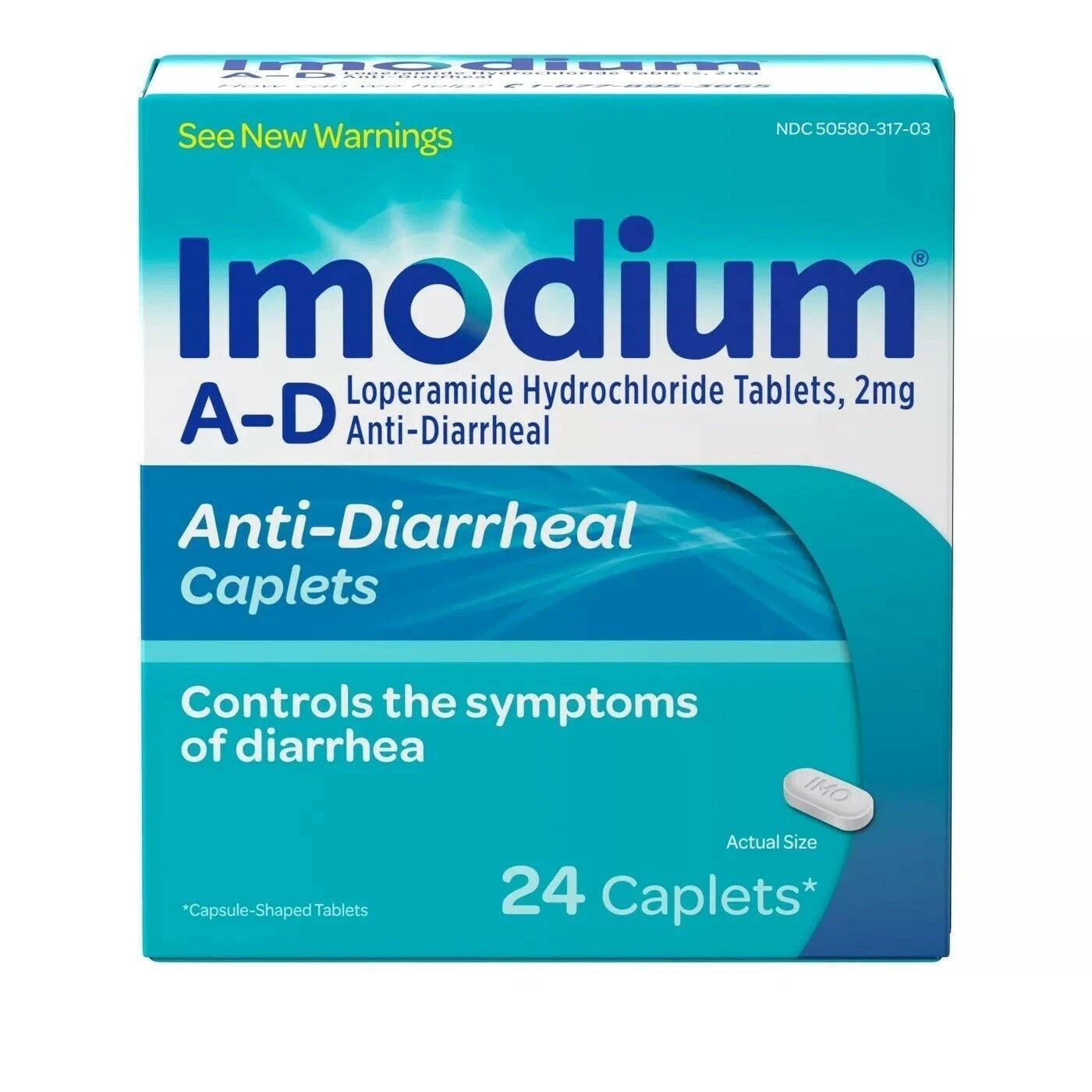 Imodium A-D Anti-Diarrheal Caplets 24-Count Exp: May 2028