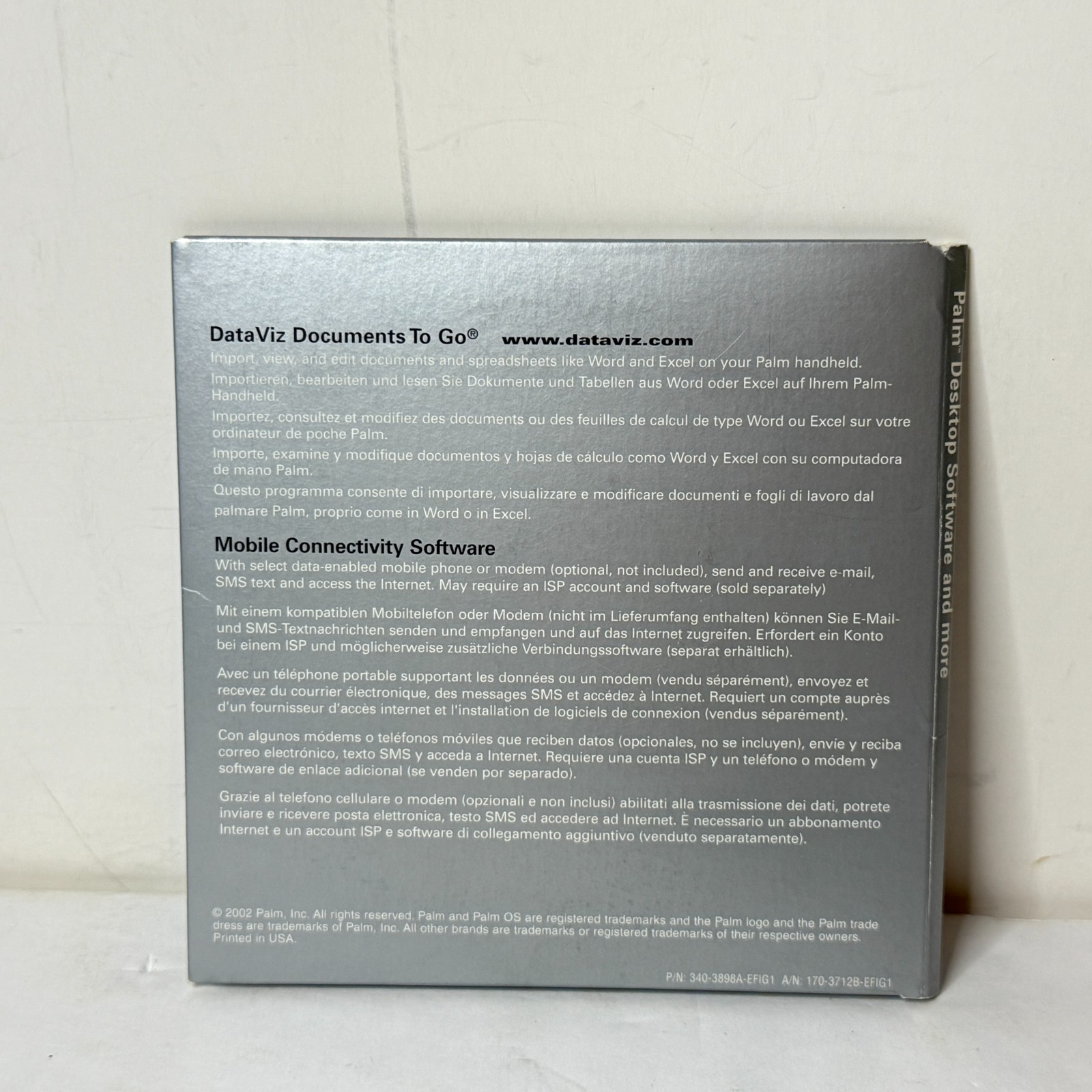 Vintage Palm m500 Series Phone Desktop Software DataViz Windows CD-ROM PC *B2G2*