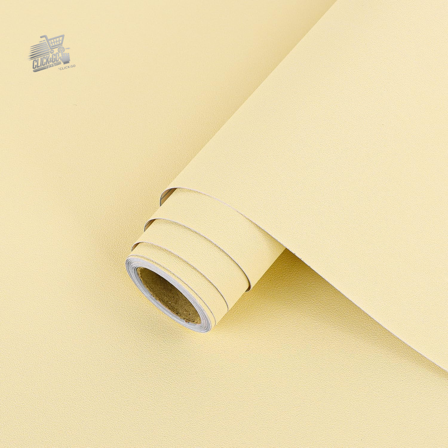 Arthome adhesive film for furniture, 44cmx3M beige matte yellow wallpaper,