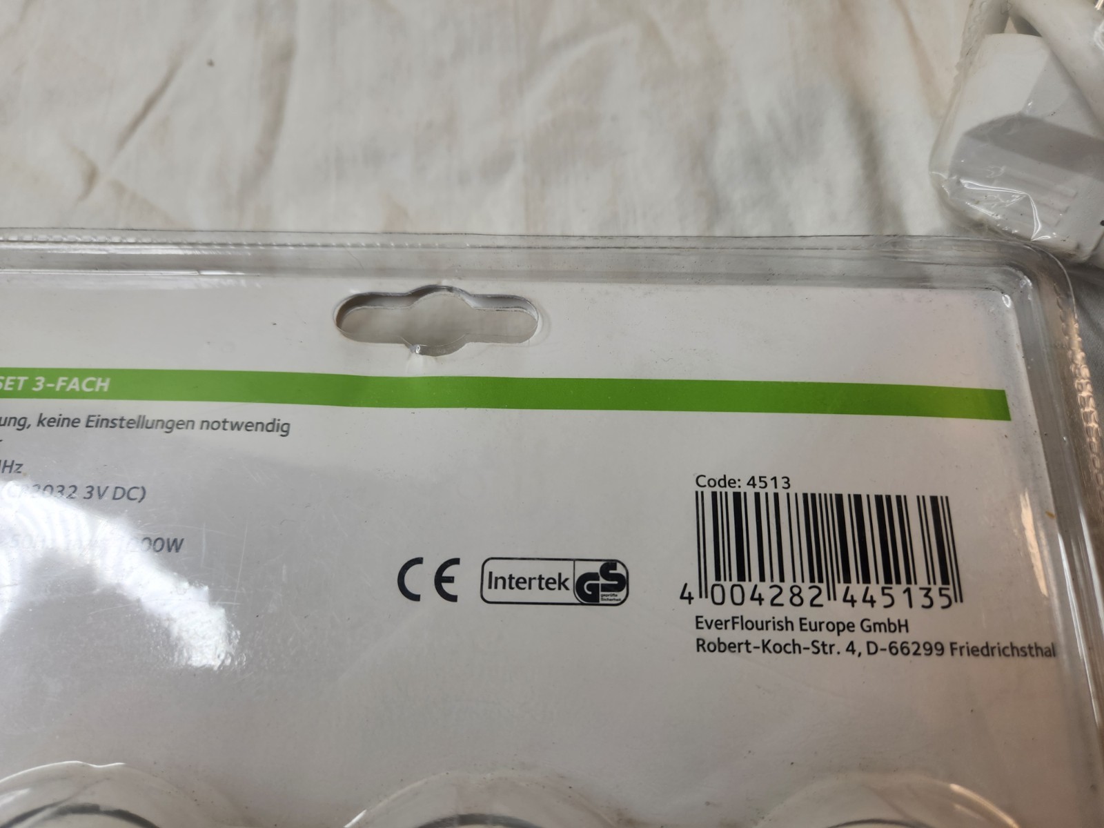 GAO 3-Way Wireless Socket German Version & Power Strip 230V