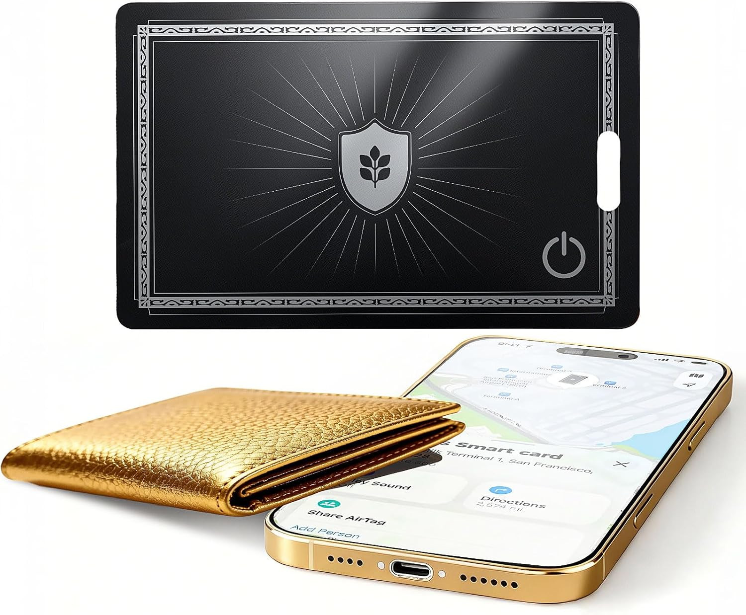 [2026 New] Wallet Tracker Card for Apple Find My (iOS Only) - Ultra Slim Recharg