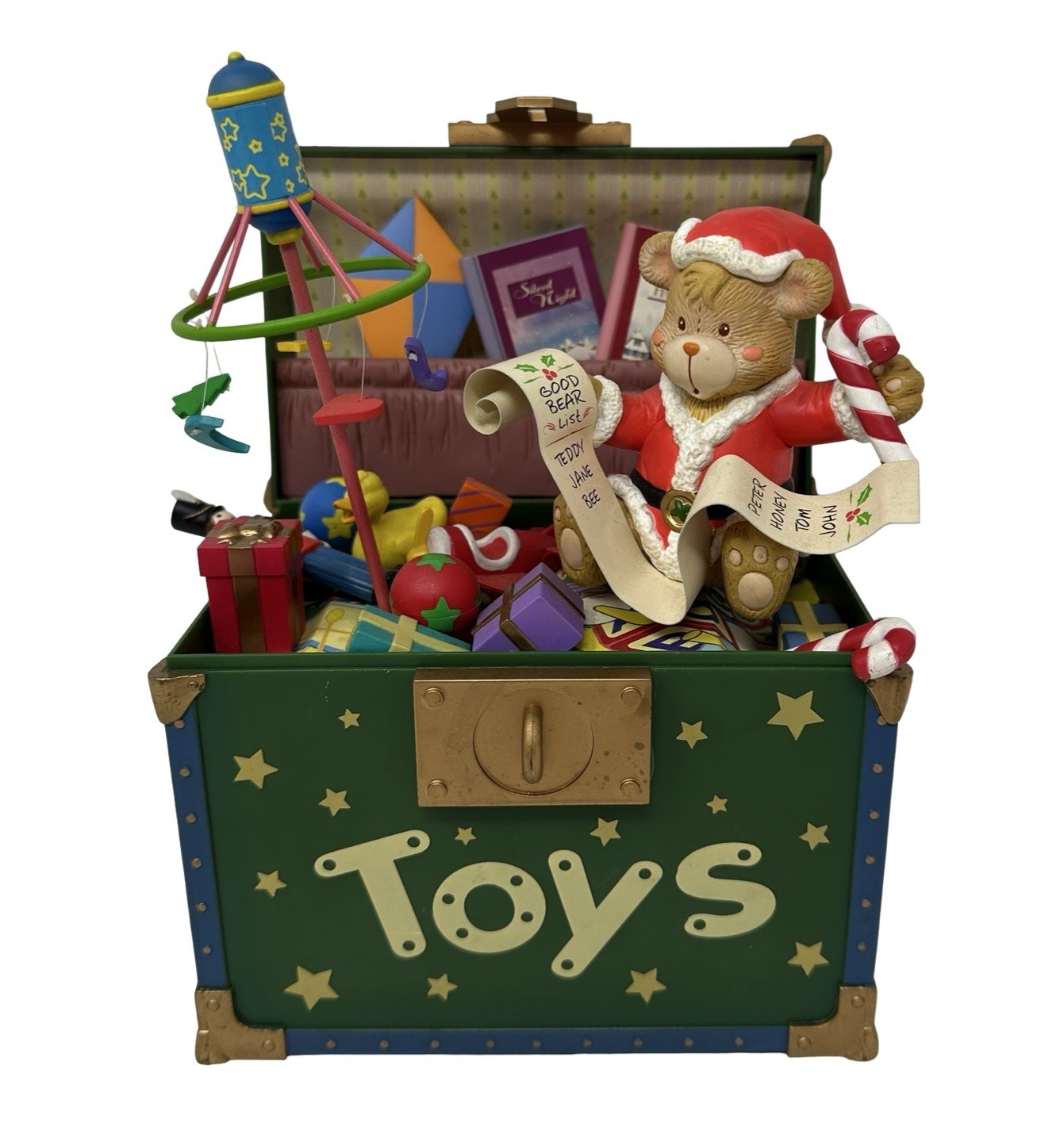 Vintage 1997 I'll Be Home For Christmas Toy Chest Music Box Action Musical