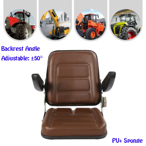 Universal Compact Tractor Seat with Brackets Fits Kubota Fits Ford Satoh Iseki