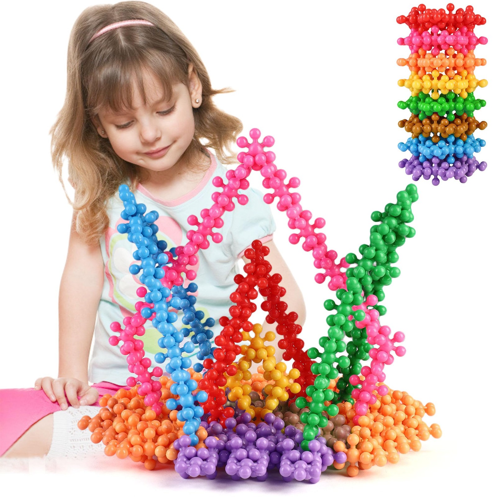 TOMYOU 200 Pieces Building Blocks Kids STEM Toys Medium, Multicolor