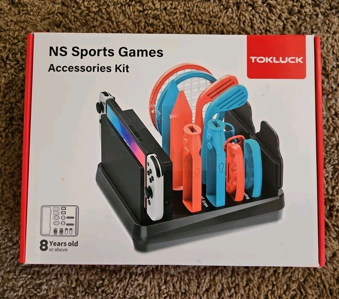 Tokluck NS Sports Games Accessories Kit Red and Blue