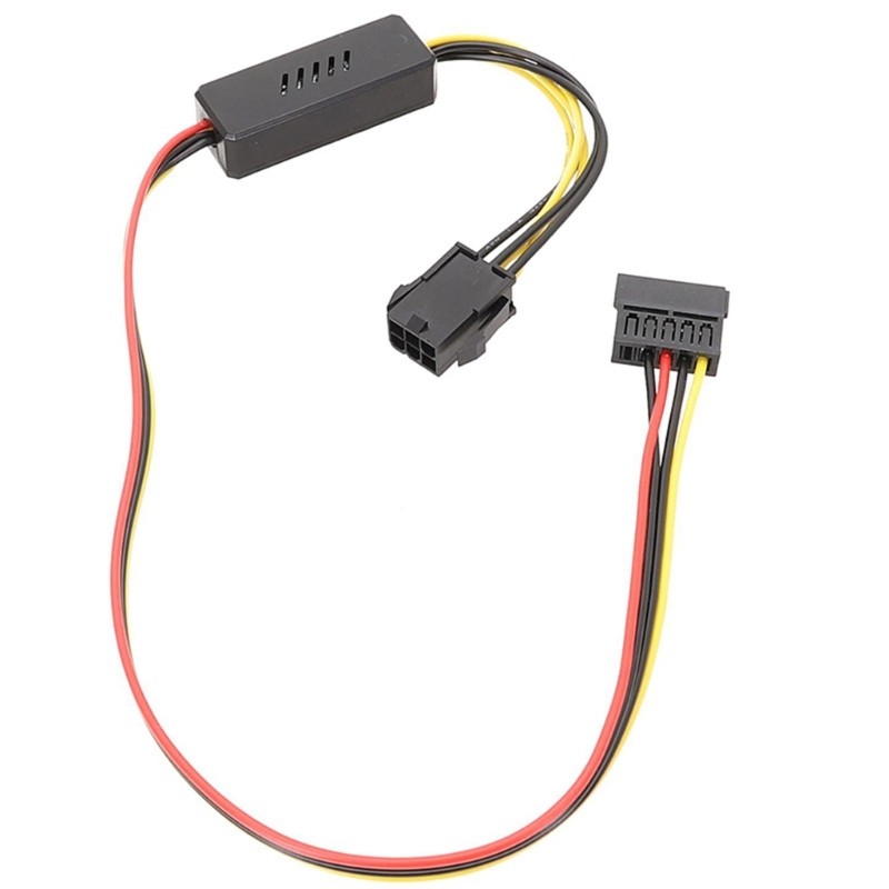 Durable 6PIN to Hard Disk Power Adapter Cable 12V To Voltage Reduction