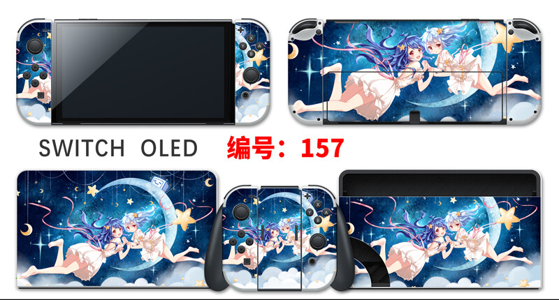 Vinyl Decal Skin Sticker Protector for Nintendo Switch OLED Anime Girl #157