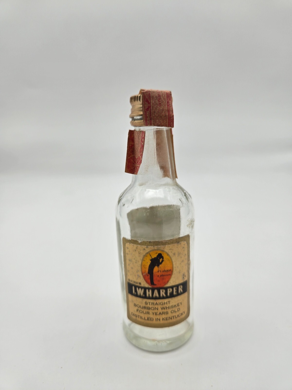 I.W. Harper Whiskey Miniature 1/10th Liquor Bottle