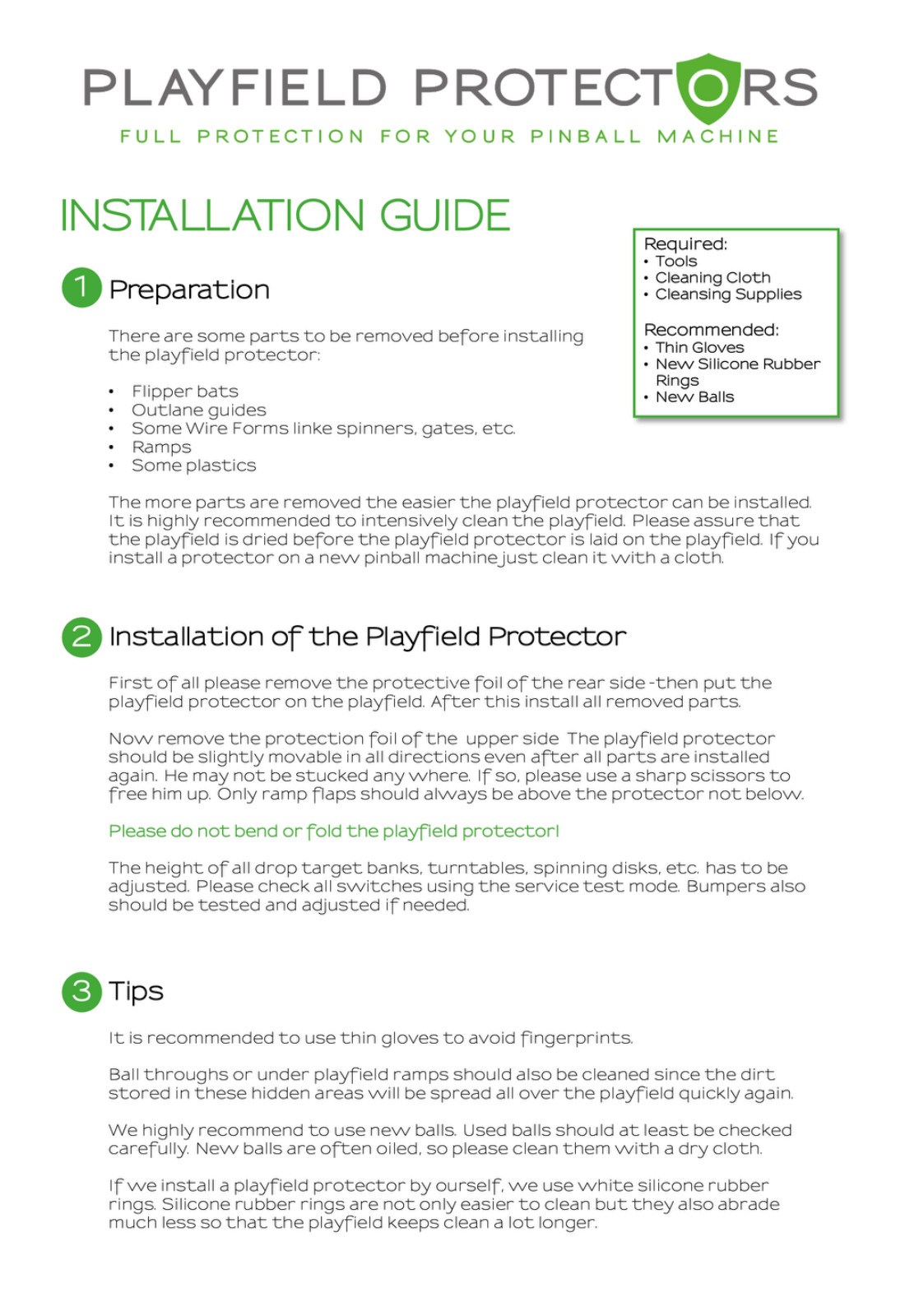 Playfield Protector for Gottlieb - Sinbad Pinball Machine