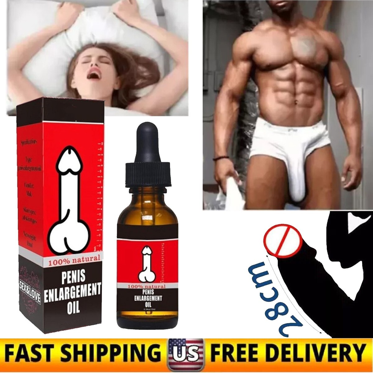 Male Natural Enlarg Cream Big & Thick Growth Faster XXXL Enhancement Oil 30ml