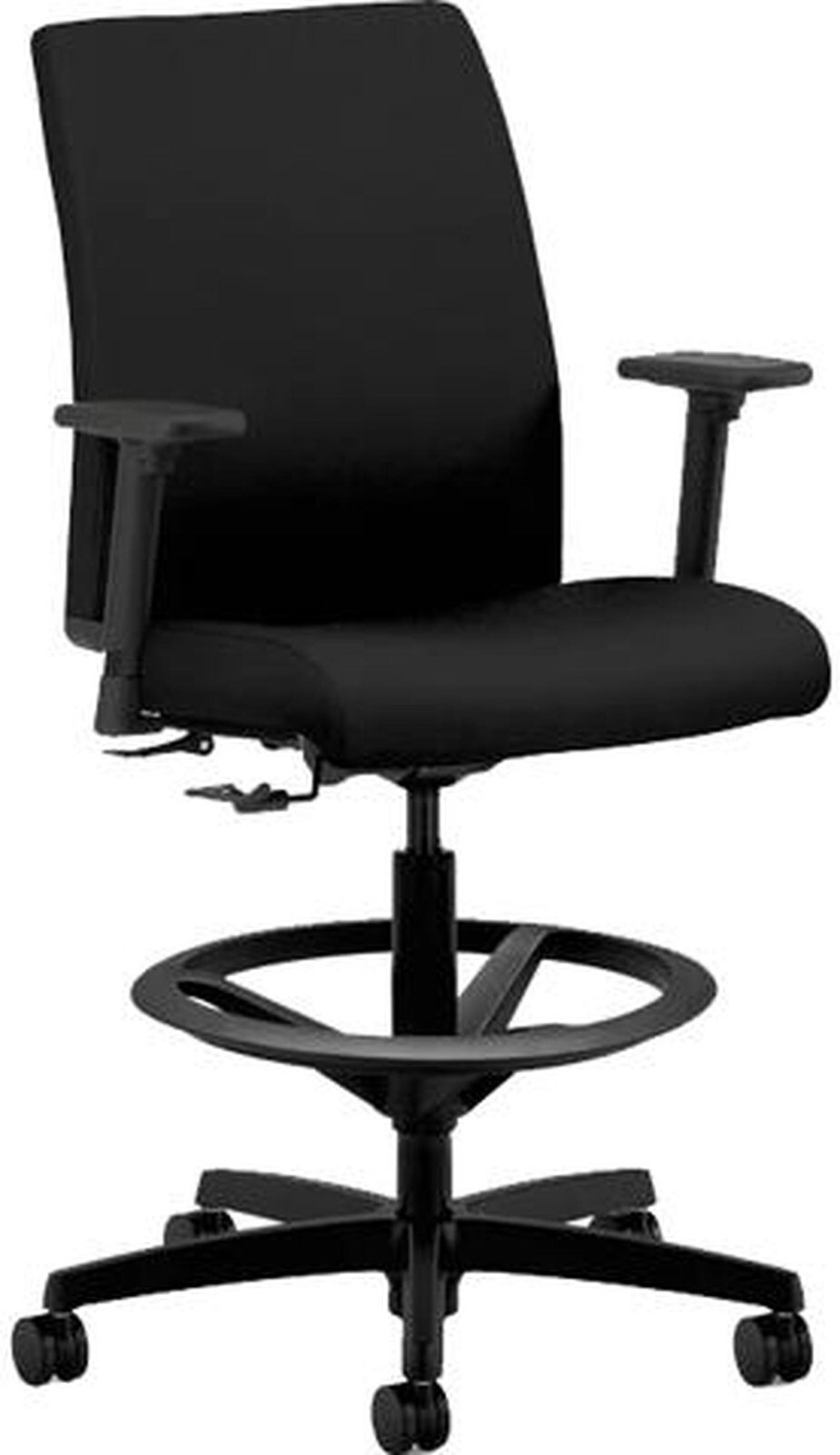 HON HITS5.A.H.U.CU10.T.SB IGNITION STOOL, LAB, TASK CHAIR BLACK, with FOOT RING