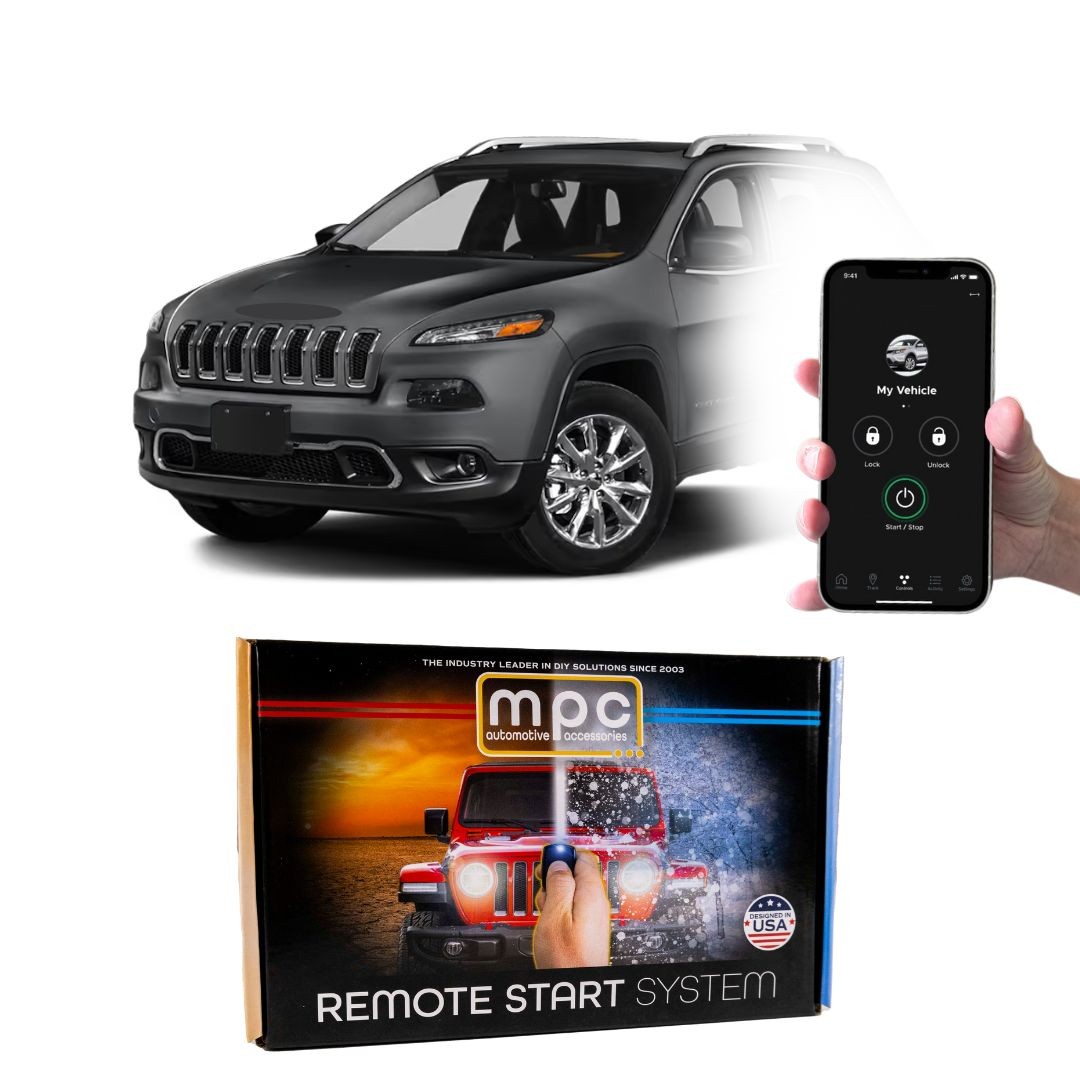 Smartphone or Key Fob Activated Remote Start For 2015-2018 Jeep Cherokee Tip Key