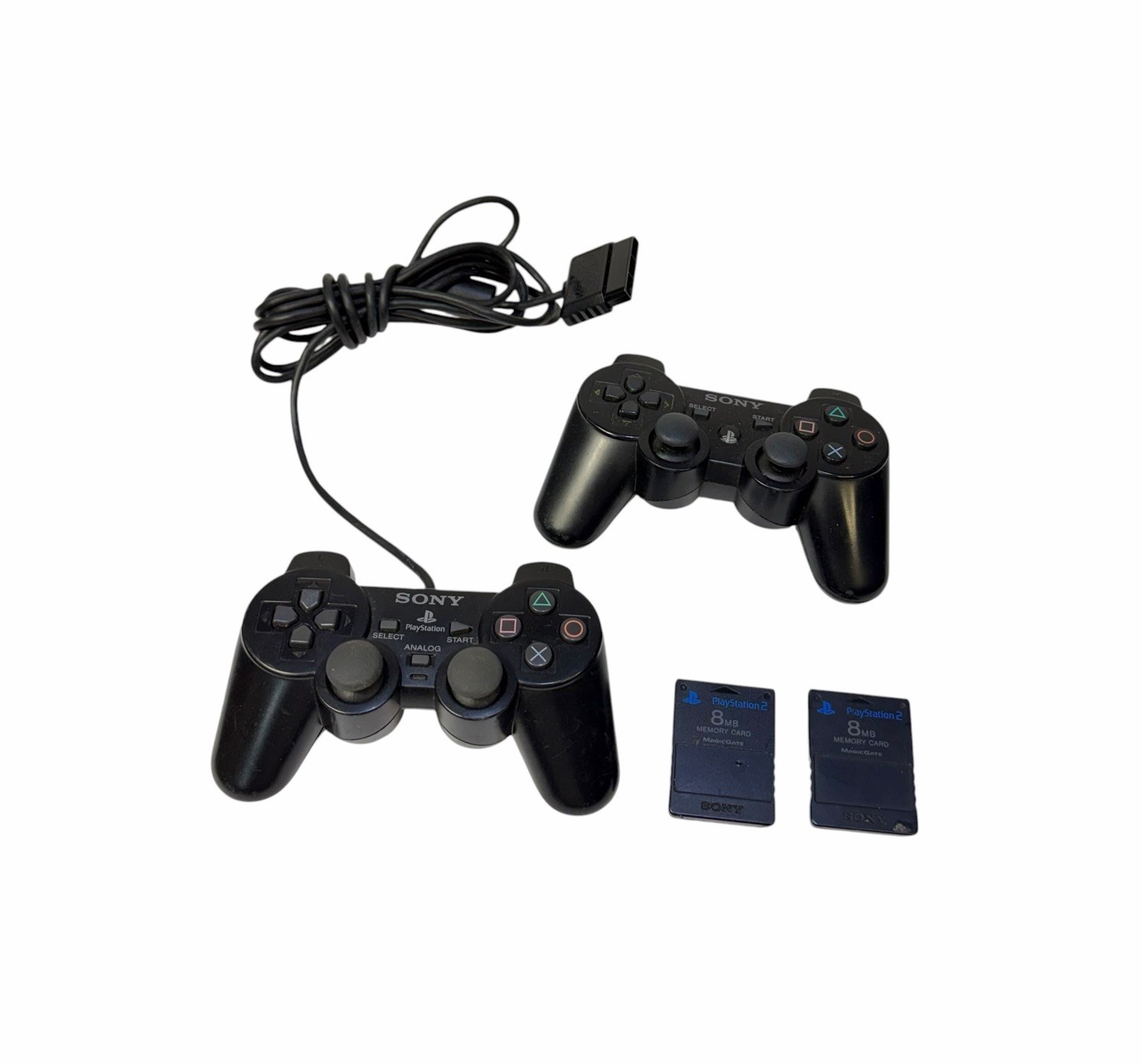 Lot of Playstation 2 controller, 2 Memory Cards & PS3 Controller FOR PARTS