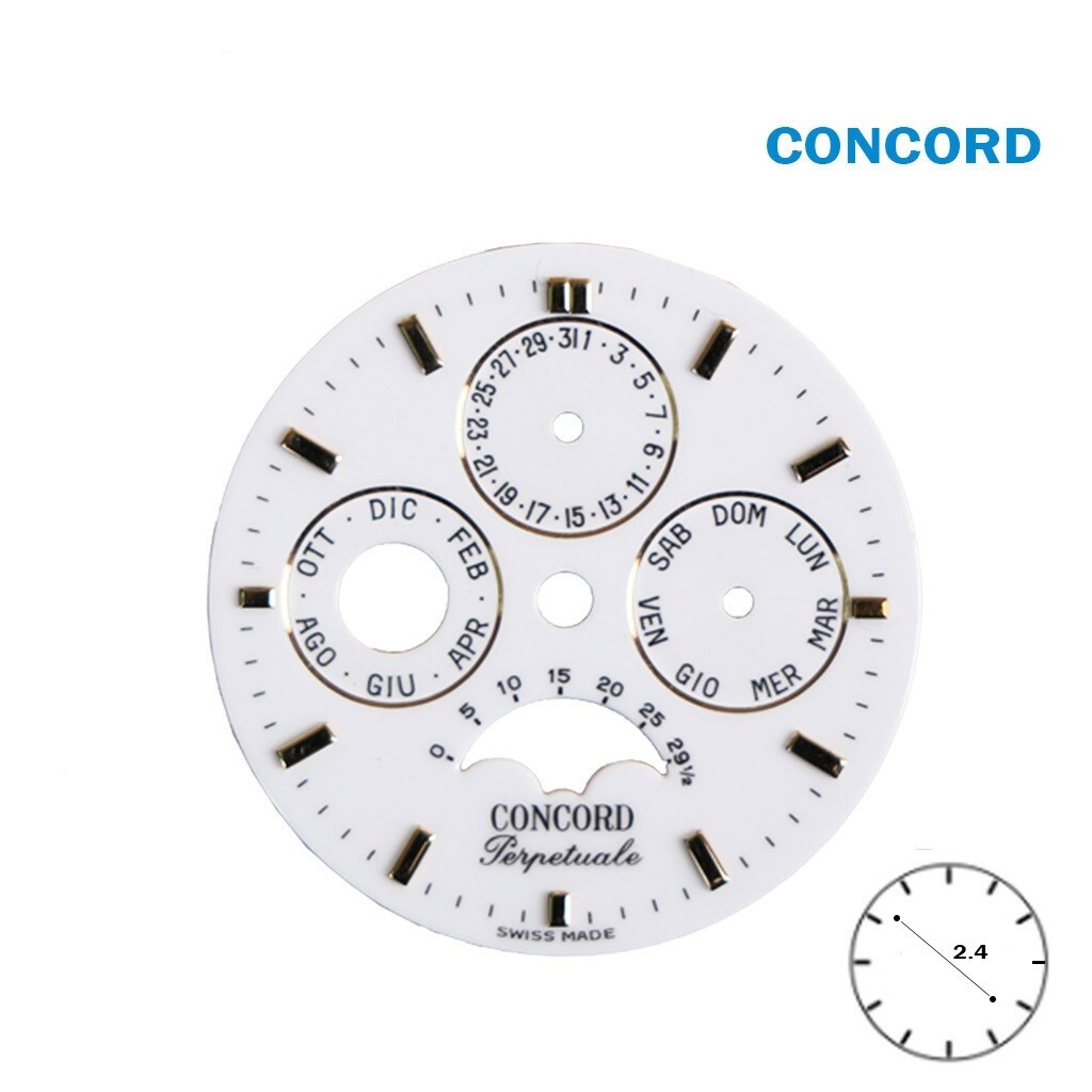 Concord Perpetual Chrono Swiss Made Watch Dial, Size 26.65 mm