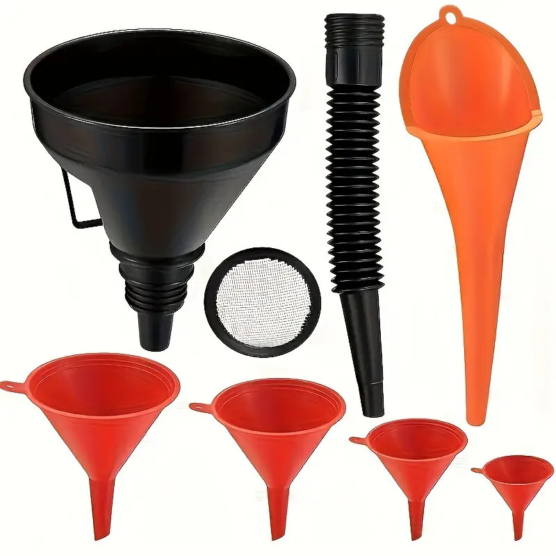 6PCS Oil Filter Funnel Oil Change Tool Automotive Funnels Set For Motorcycle Car