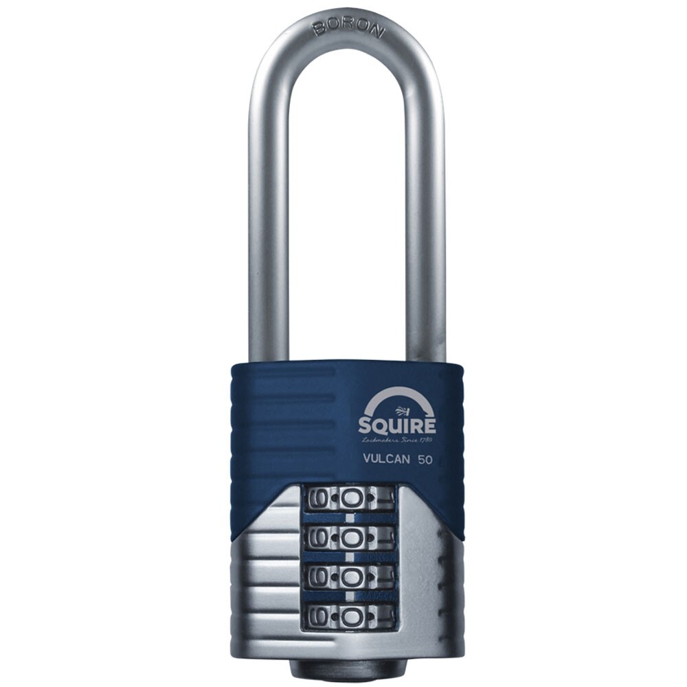 Squire Vulcan Long Shackle Combi Padlock 50mm (VULCAN-COMBI-50-2.5)