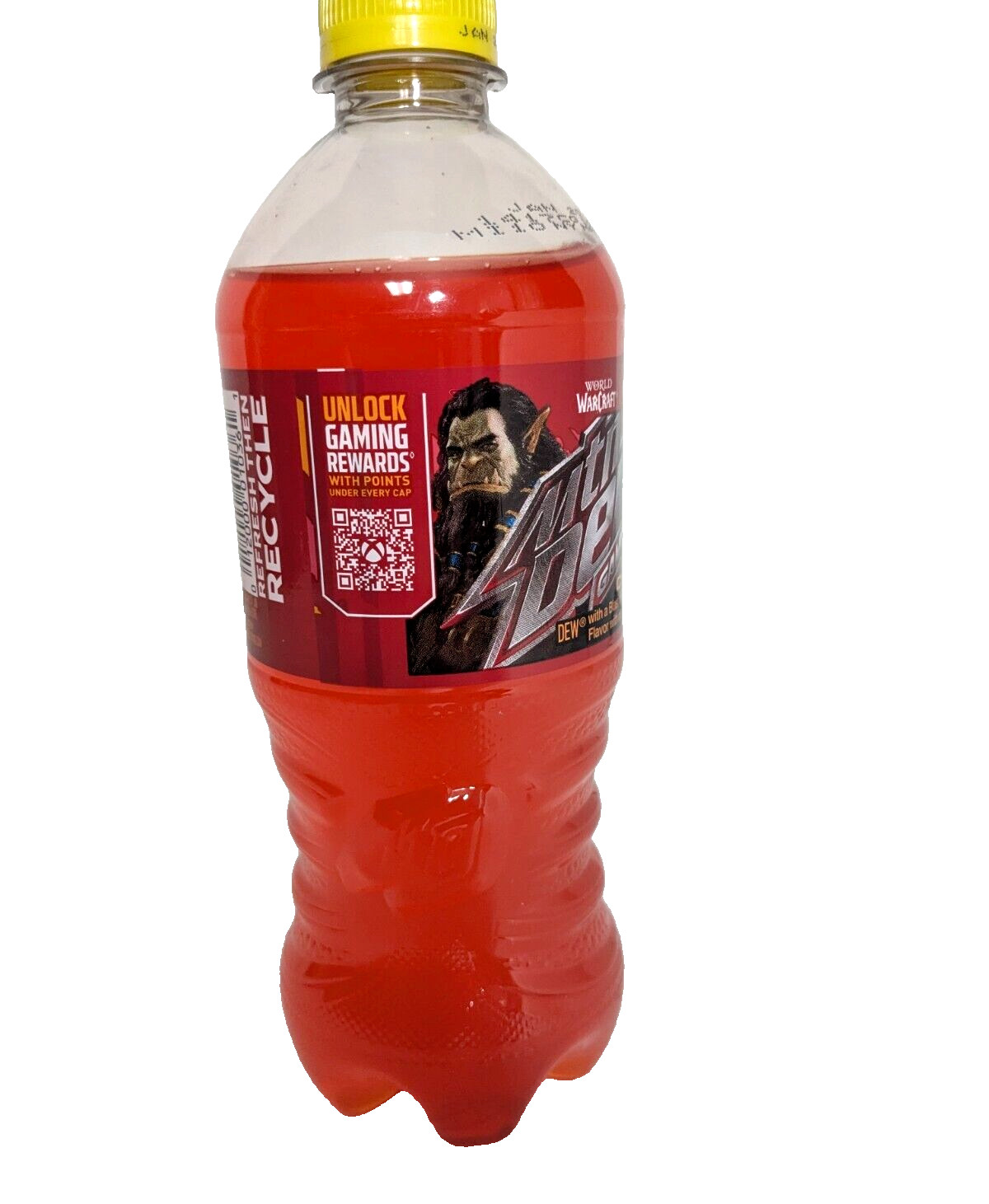 Mountain Dew Game Fuel Citrus Cherry 2024 WORLD WARCRAFT 20 Oz Bottle