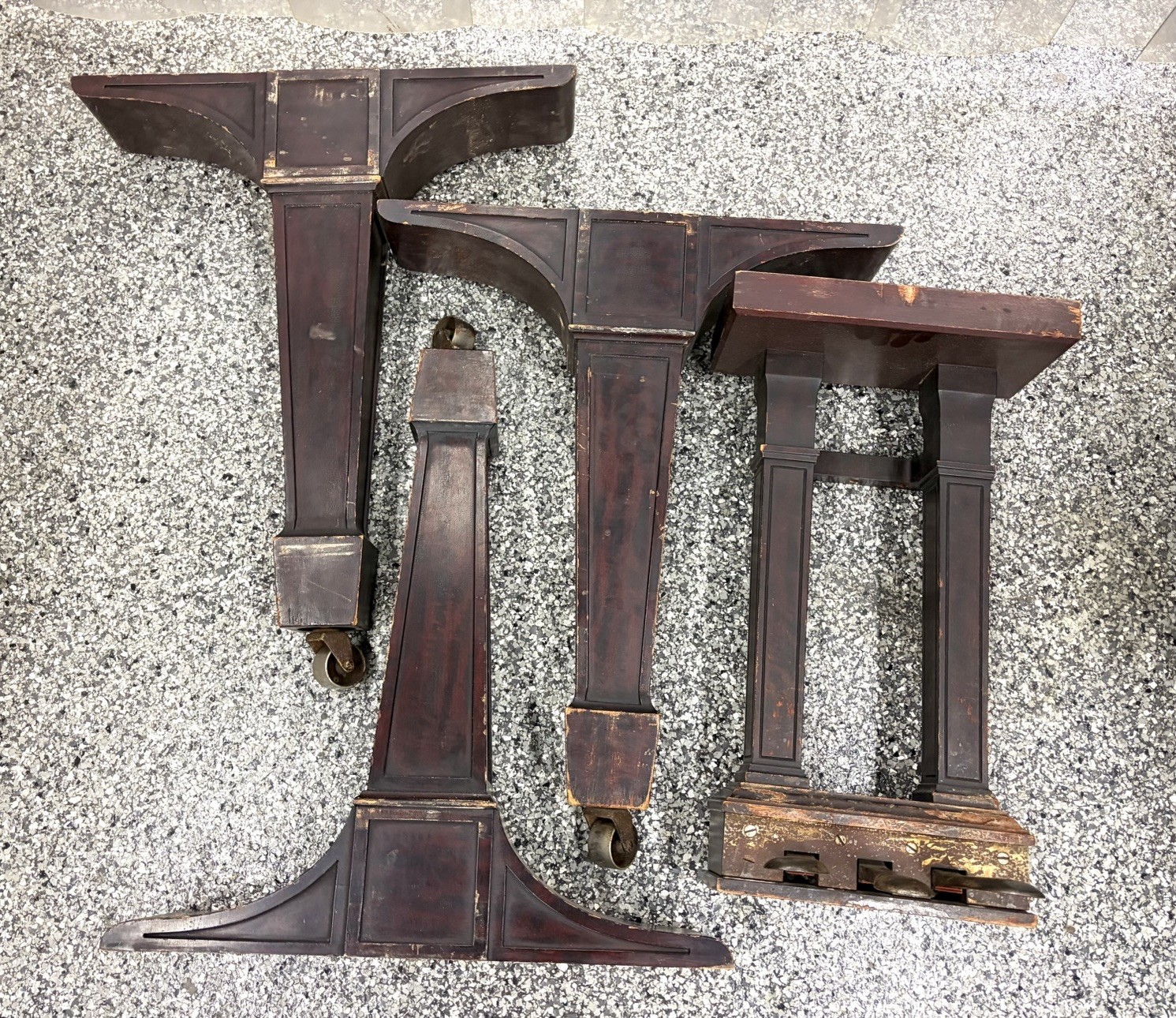 1914 Steinway Model B Mahogany Legs & Pedal Lyre - Needs Restoration