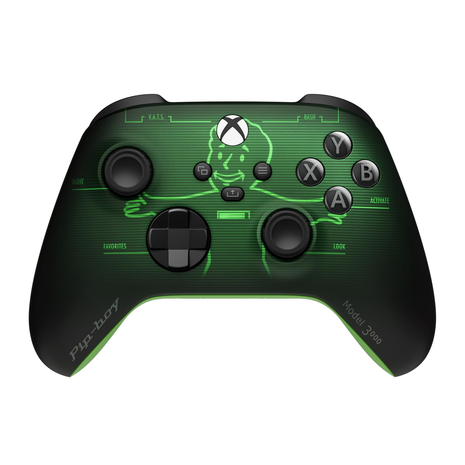 Xbox Wireless Gaming Controller – Fallout Pip-Boy Edition – Play Large, Black