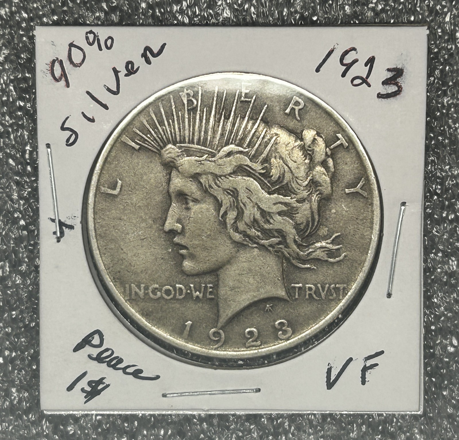 1923 US Mint 90% Silver  Peace  Dollar **Great Find**
