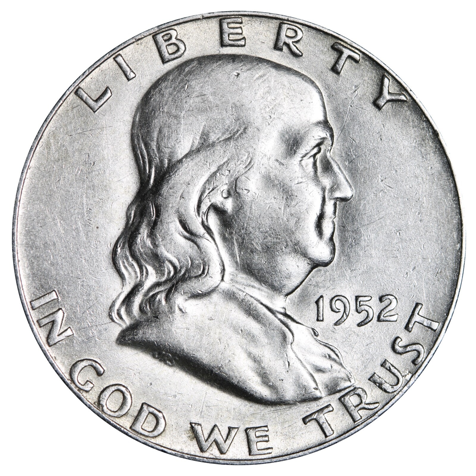 1952-S Franklin SILVER Half Dollar Brilliant XF/AU Complete Your Album!